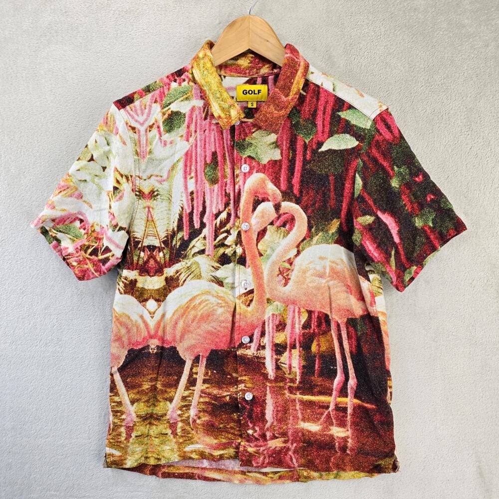 Golf Wang Flamingo Shirt Mens Small Button Up Tyler The Creator Odd Future